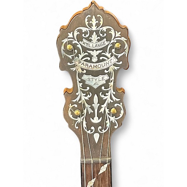 Vintage 1920s Wm. Lange Paramount Tenor Banjo Natural Banjo