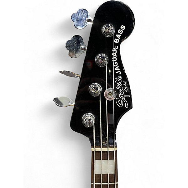 Used Squier Jaguar Black Electric Bass Guitar