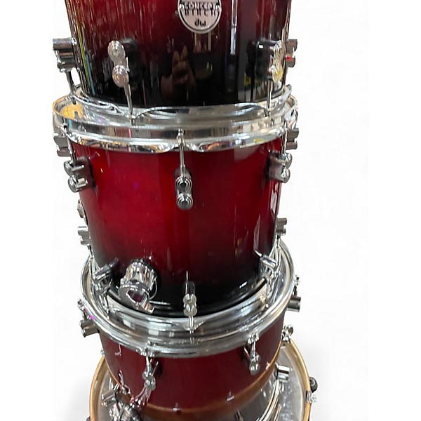 Used PDP by DW 4 Piece Concept Series with Added 16x16 Birch sparkle red Drum Kit