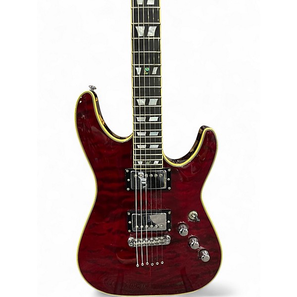 Used Schecter Guitar Research C1 Custom red Solid Body Electric Guitar