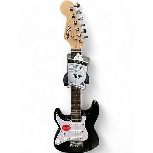 Used Squier Mini Affinity Stratocaster Left Handed Black Electric Guitar