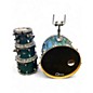 Used 2001 DW 4 Piece Workshop Series aqua blue stain Drum Kit thumbnail