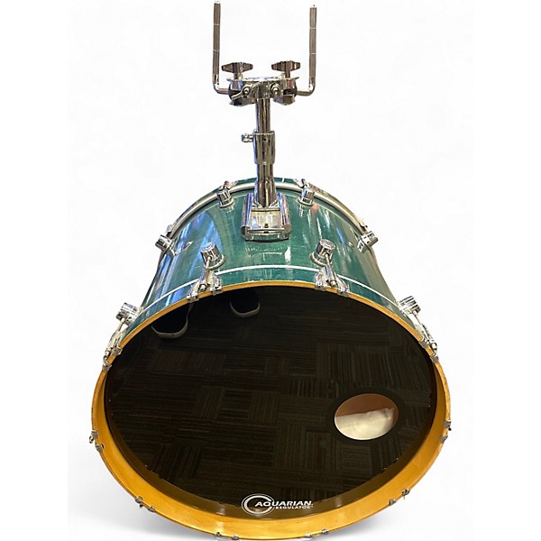 Used 2001 DW 4 Piece Workshop Series aqua blue stain Drum Kit