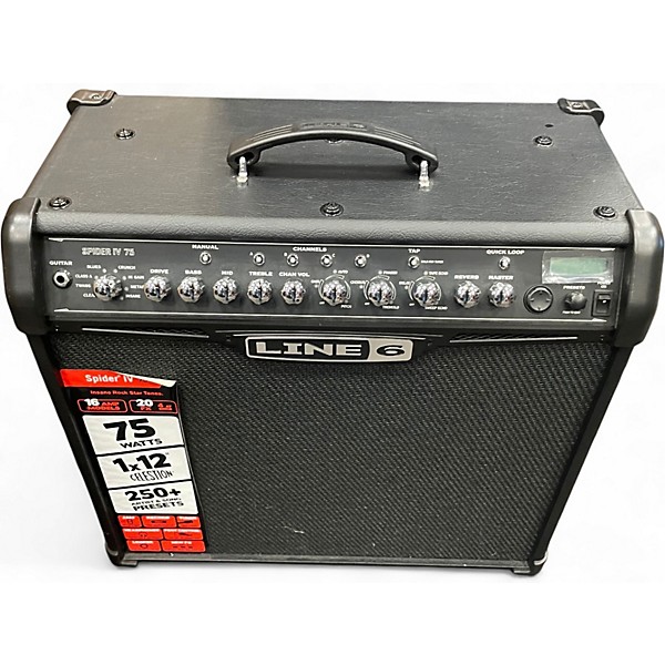 Used Line 6 Spider IV 75W 1x12 Guitar Combo Amp