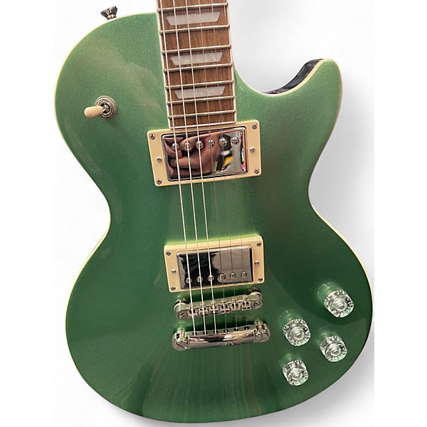 Used 2022 Epiphone Les Paul Muse Wanderlust Green Metallic Solid Body Electric Guitar