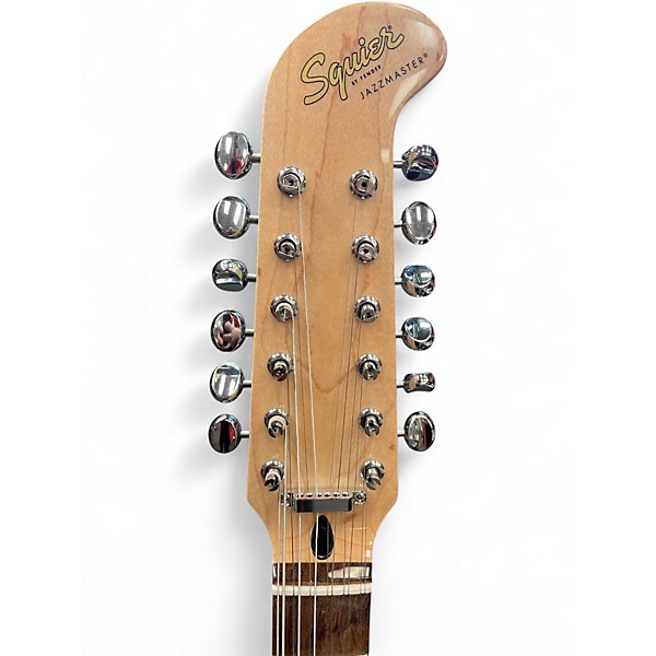 Used Squier Paranormal Jazzmaster XII Laurel Fingerboard 12-String Olympic White Solid Body Electric Guitar