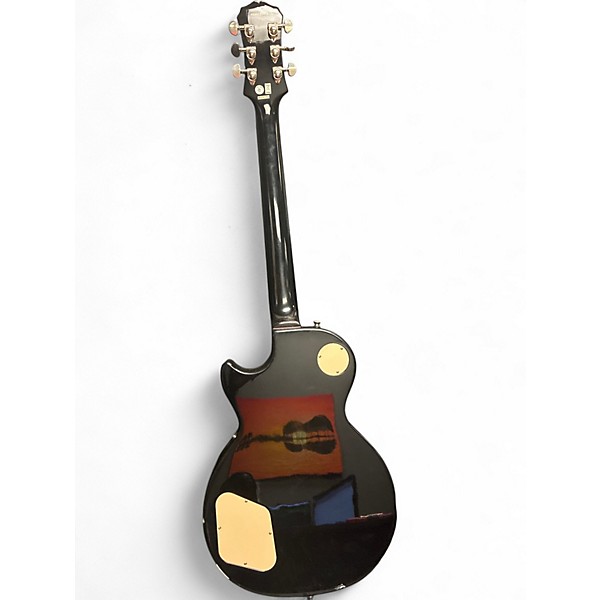 Used 2008 Epiphone Les Paul Standard Black Solid Body Electric Guitar