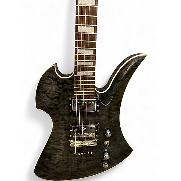 Used B.C. Rich Masterpiece Mockingbird Trans Black Solid Body Electric Guitar