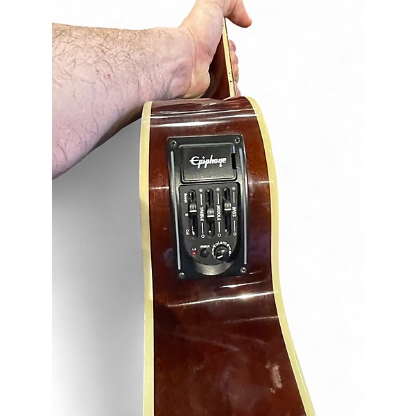 Used Epiphone PR4E Natural Acoustic Electric Guitar