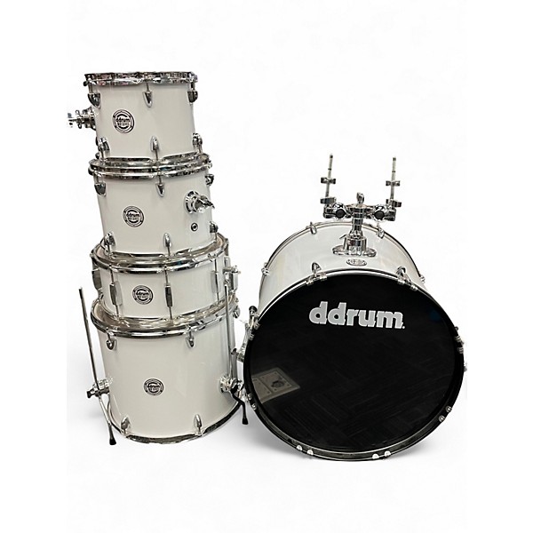 Used 2023 ddrum 5 Piece D2 White Drum Kit