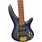 Used Ibanez SR300EDX Blue Ghost Flames Electric Bass Guitar