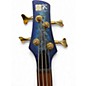 Used Ibanez SR300EDX Blue Ghost Flames Electric Bass Guitar