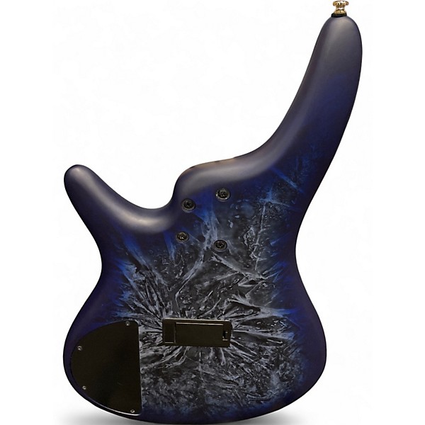 Used Ibanez SR300EDX Blue Ghost Flames Electric Bass Guitar