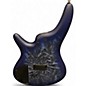 Used Ibanez SR300EDX Blue Ghost Flames Electric Bass Guitar