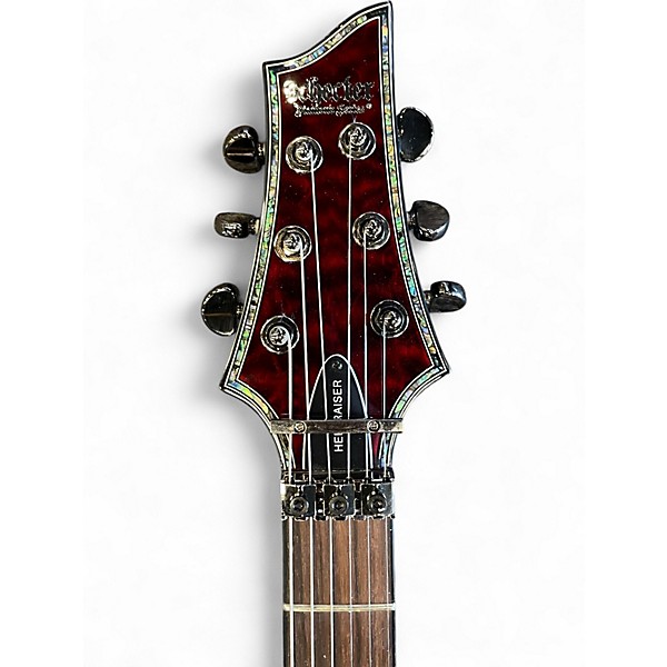 Used Schecter Guitar Research Hellraiser C1 Floyd Rose Black Cherry Solid Body Electric Guitar