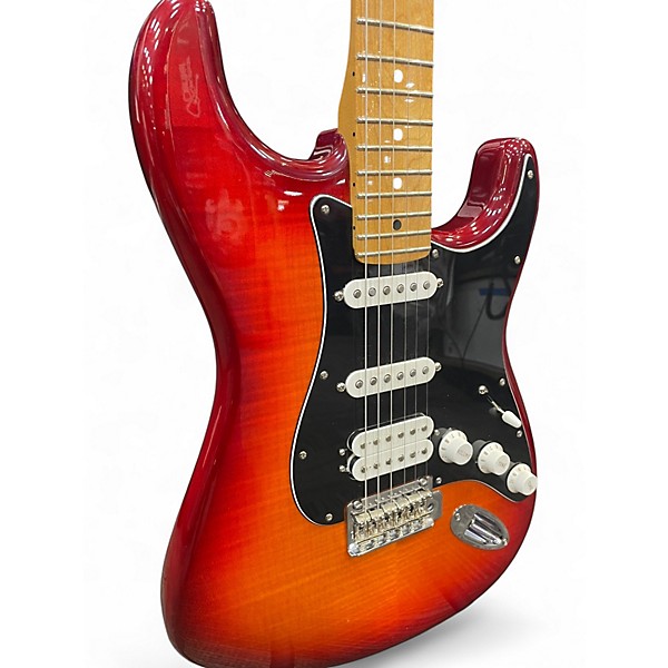 Used Fender Player Stratocaster Cherry Sunburst Solid Body Electric Guitar