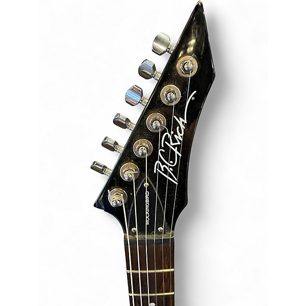 Used B.C. Rich Bronze Series Mockingbird Black Solid Body Electric Guitar