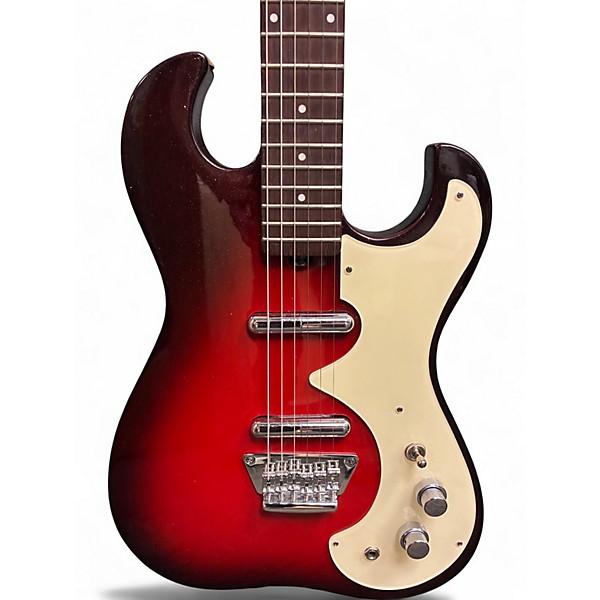 Used Silvertone 1449  RED SILVER FLAKE Hollow Body Electric Guitar