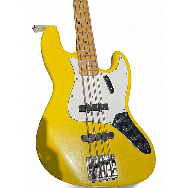Used Warmoth J STYLE PARTS BASS YELLOW Electric Bass Guitar