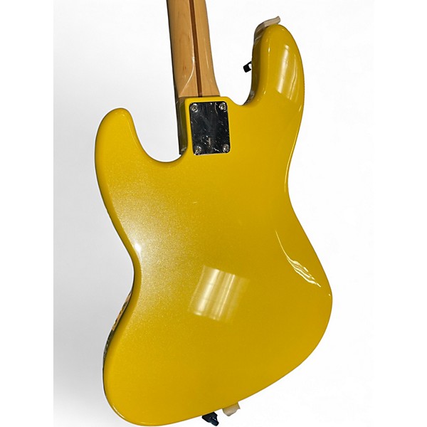 Used Warmoth J STYLE PARTS BASS YELLOW Electric Bass Guitar