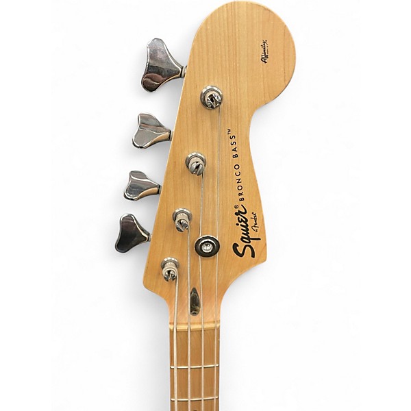 Used Squier Bronco Black Electric Bass Guitar
