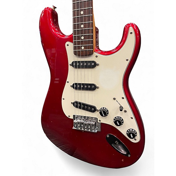 Used Fender Standard Stratocaster Candy Apple Red Metallic Solid Body Electric Guitar