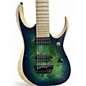 Used Ibanez RGDIX7MPB Surreal Blue Burst Green Solid Body Electric Guitar