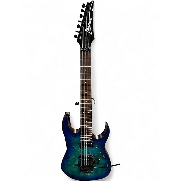 Used Ibanez RG7420PB Sapphire Blue Flat Solid Body Electric Guitar