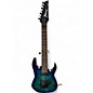 Used Ibanez RG7420PB Sapphire Blue Flat Solid Body Electric Guitar thumbnail