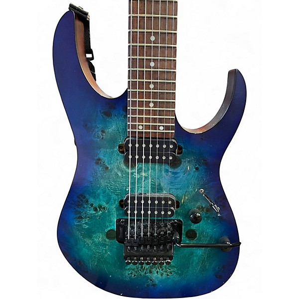 Used Ibanez RG7420PB Sapphire Blue Flat Solid Body Electric Guitar