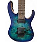 Used Ibanez RG7420PB Sapphire Blue Flat Solid Body Electric Guitar