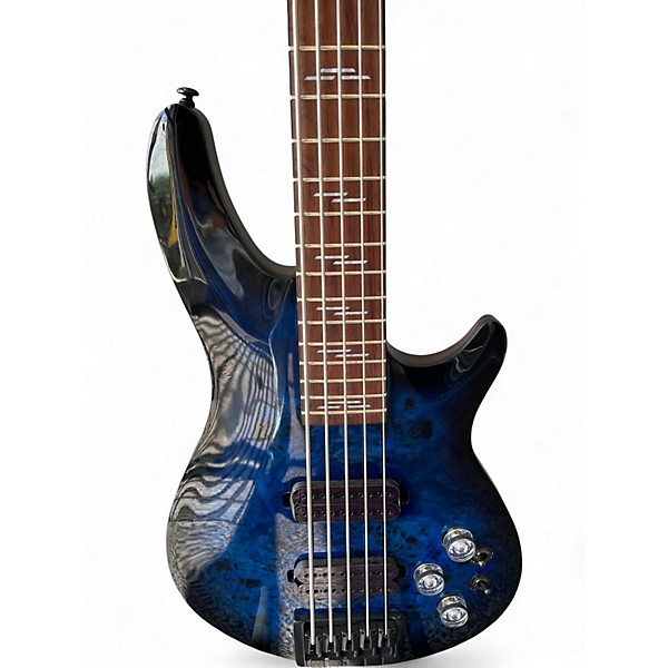 Used Schecter Guitar Research DIAMOND SERIES OMEN ELITE BLUE-BLACK BURST Electric Bass Guitar