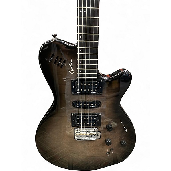 Used Godin XTSA Trans Black Solid Body Electric Guitar
