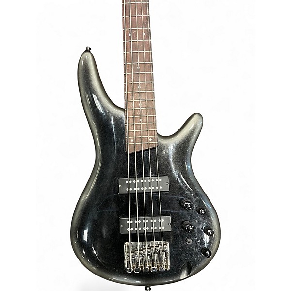 Used Ibanez SR305 5 String Black and Silver Electric Bass Guitar