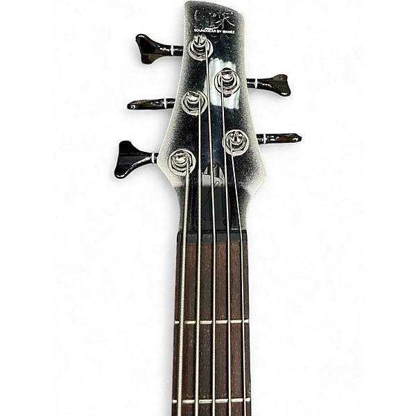 Used Ibanez SR305 5 String Black and Silver Electric Bass Guitar
