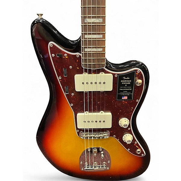 Used Fender American Vintage II 1966 Jazzmaster 3 Color Sunburst Solid Body Electric Guitar