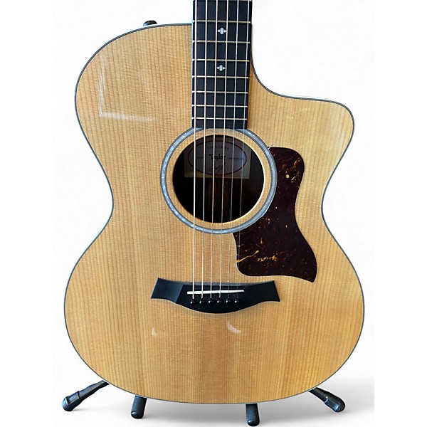 Used Taylor 214CE Deluxe Natural Acoustic Electric Guitar