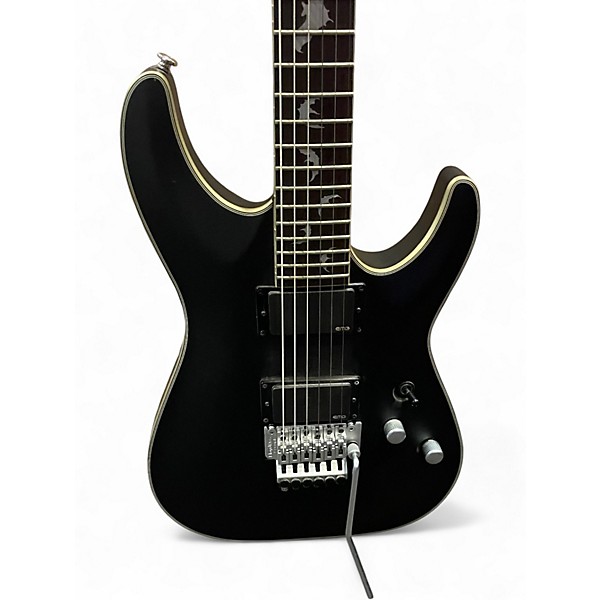 Used Schecter Guitar Research Damien Platinum Black Solid Body Electric Guitar