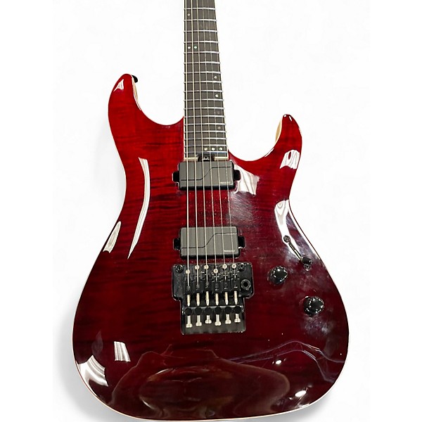 Used Schecter Guitar Research C1 FR SLS Elite Blood Burst Solid Body Electric Guitar