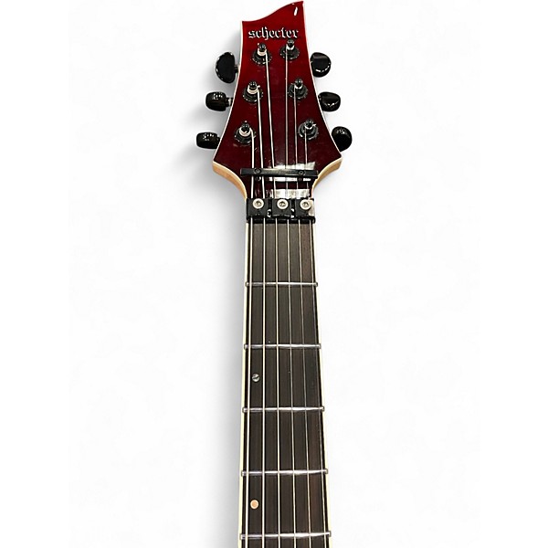 Used Schecter Guitar Research C1 FR SLS Elite Blood Burst Solid Body Electric Guitar