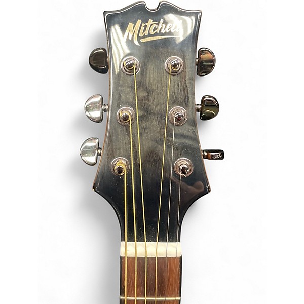 Used Mitchell MX430QAB Trans Black Acoustic Electric Guitar