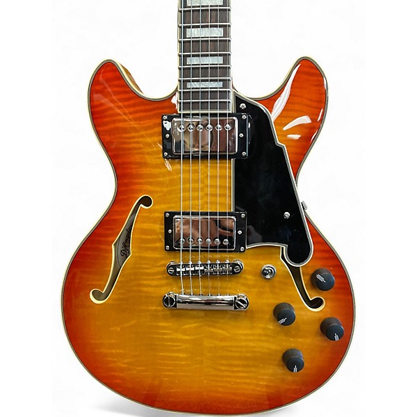 Used D'Angelico PREMIER DC XT SUNBRST Hollow Body Electric Guitar