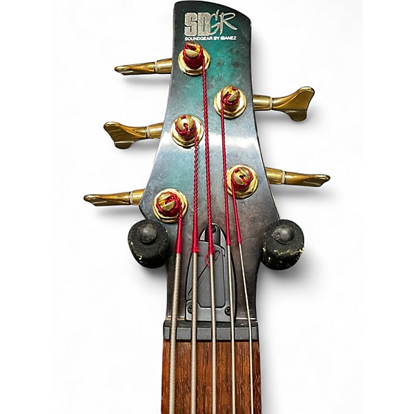 Used Ibanez SR405EPBDX 5 String Tropical Seafloor Burst Electric Bass Guitar