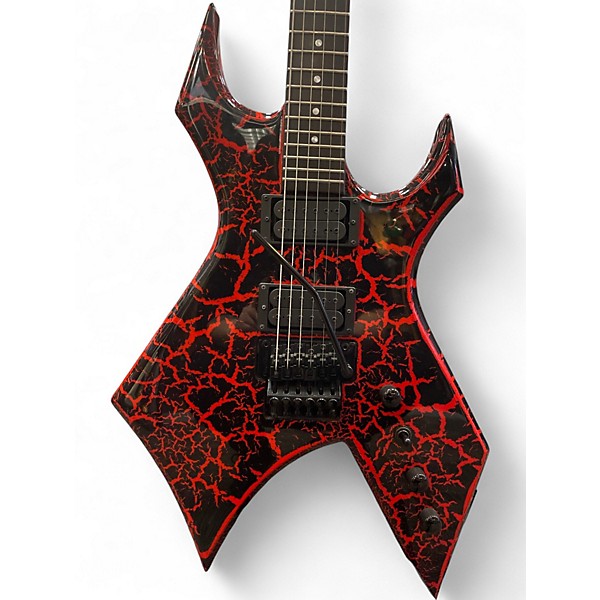 Used B.C. Rich NJ Series Warlock Red Crackle Solid Body Electric Guitar