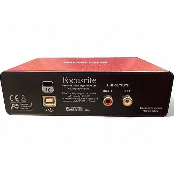 Used Focusrite Scarlett Solo Audio Interface
