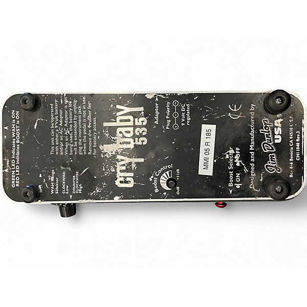 Used Dunlop Cry Baby 535 Rev 3 Effect Pedal