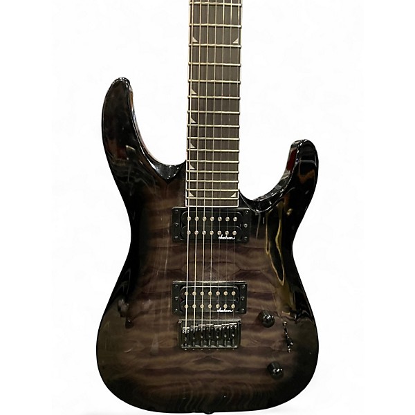 Used Jackson JS22Q7-DKA Trans Black Solid Body Electric Guitar