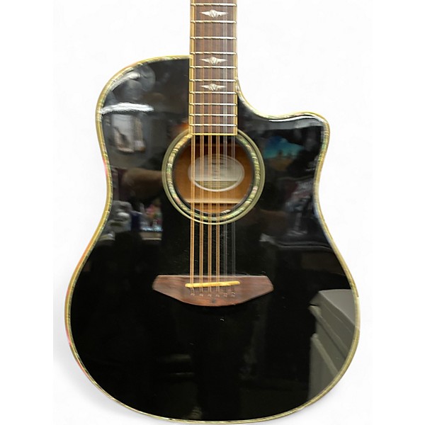 Used Breedlove Black Magic D25 Ebony Acoustic Electric Guitar