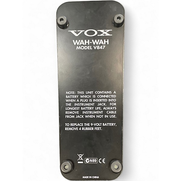 Used VOX V847 Reissue Wah Effect Pedal