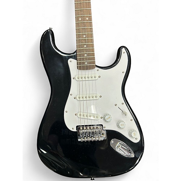 Used Squier Standard Stratocaster Black Solid Body Electric Guitar
